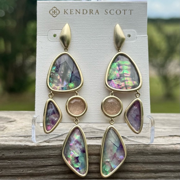 Kendra Scott Margot Statement Earrings Lilac - Picture 5 of 5